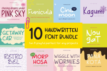 Handwritten Font Bundle: 10 GoodNotes Font